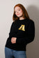 Organic Cotton Large Gold Initial Patch Personalised Sweatshirt