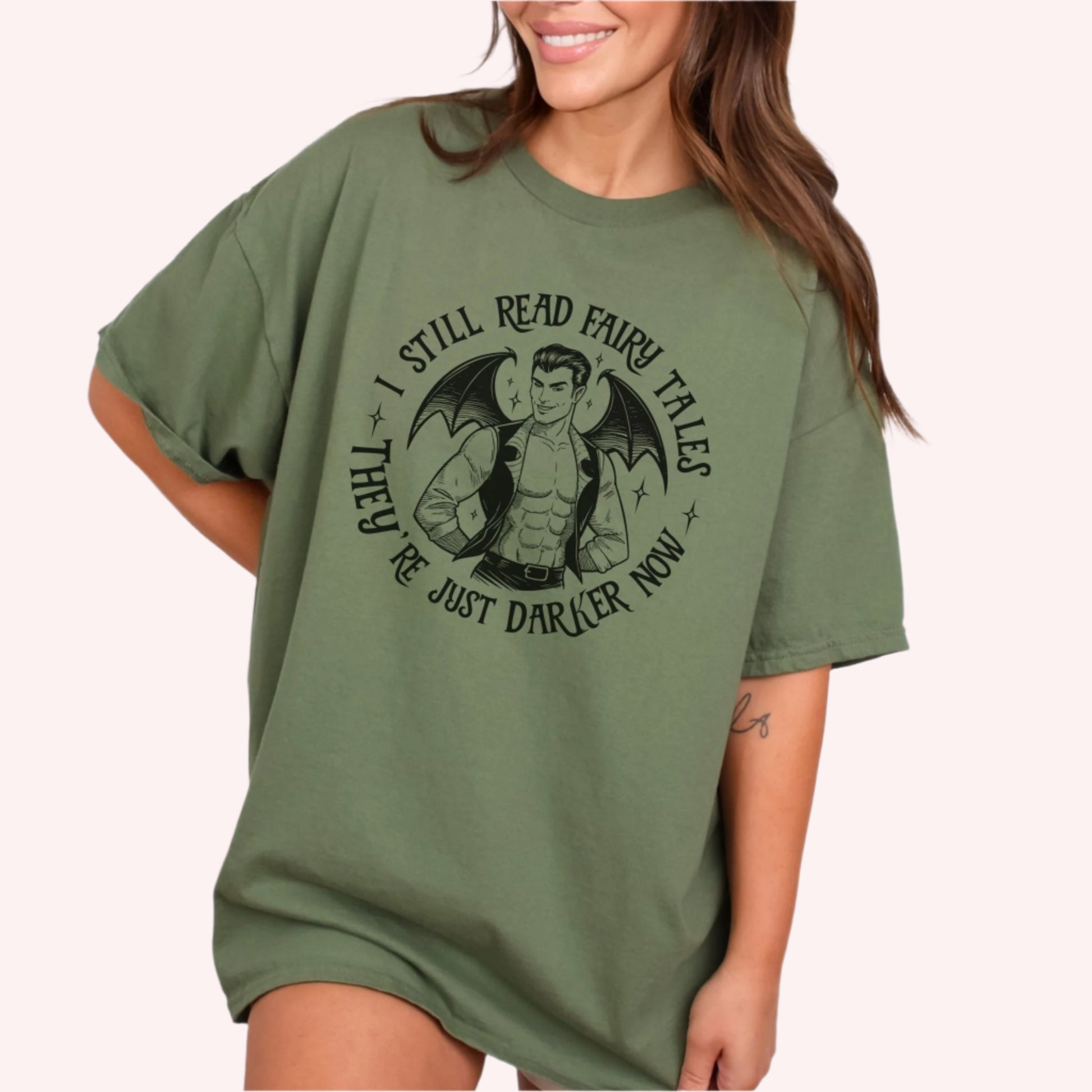 I Still Read Fairytales T-Shirt-Stripeypeach