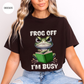 Frog Off I'm Busy T-Shirt-Stripeypeach
