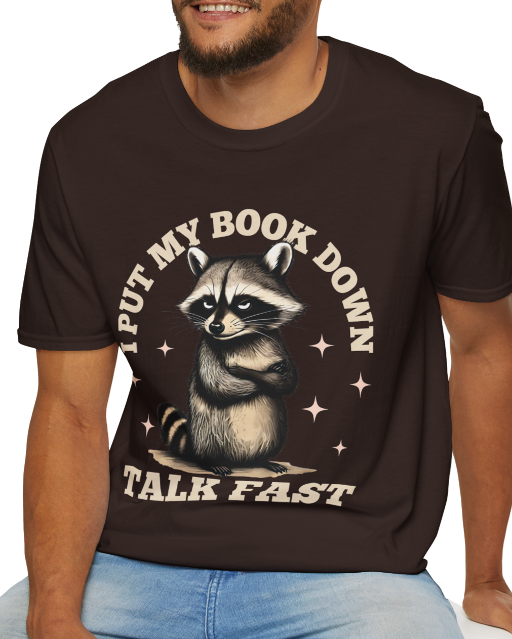I put my Book Down Funny Raccoon T-Shirt