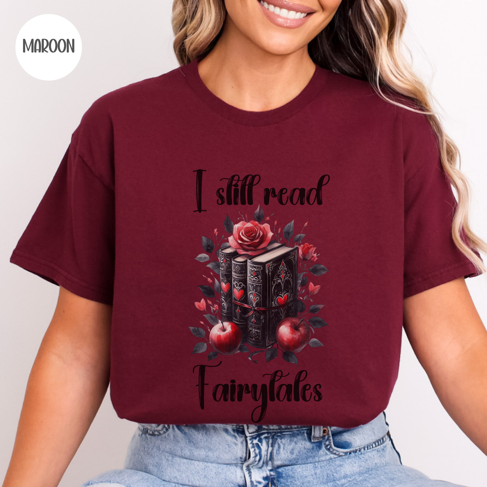 I Still Read Fairytales T-Shirt-Stripeypeach