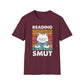 Reading Smut Cat T-Shirt-Stripeypeach